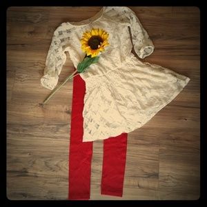 Rue21 red knit leggings size small/medium